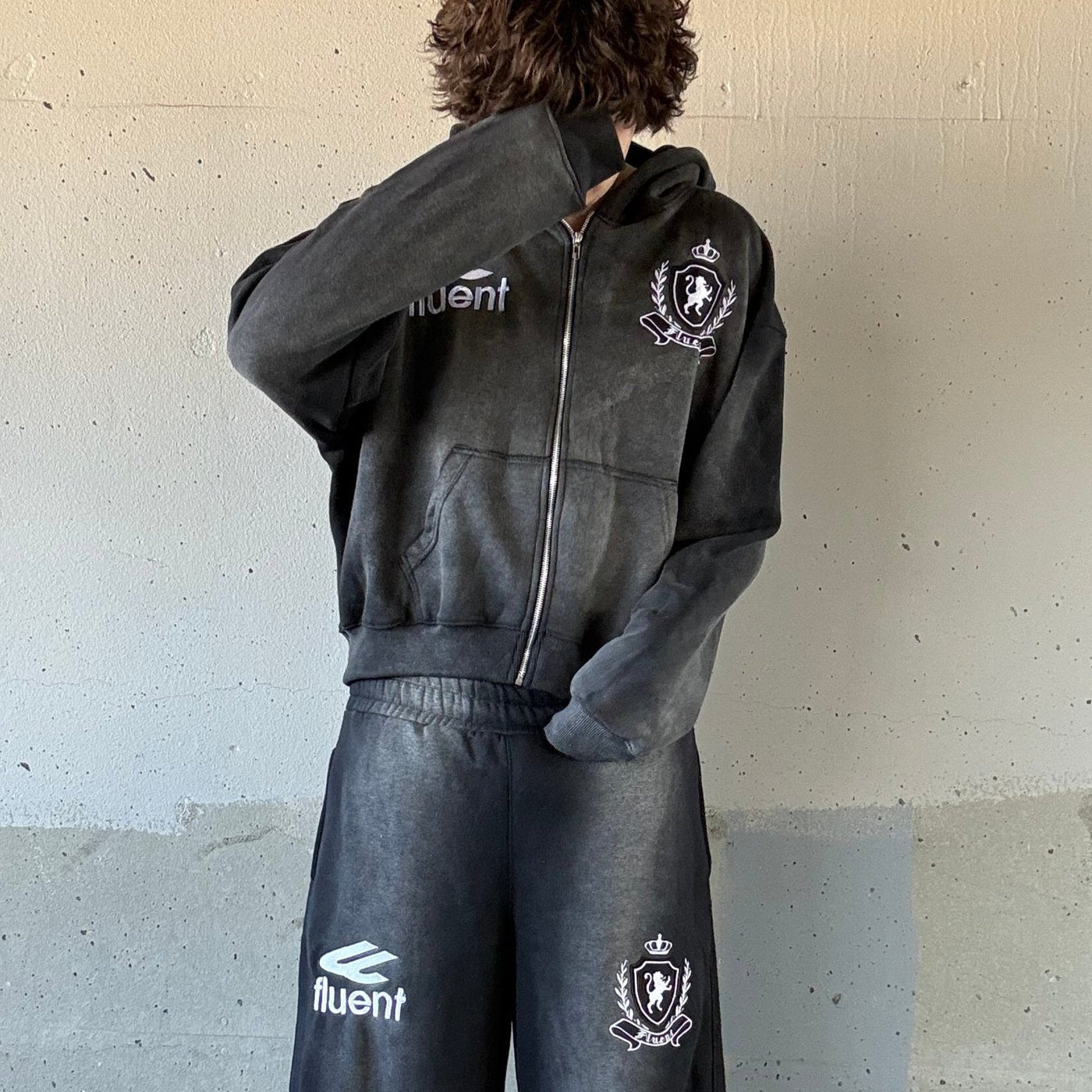 Crested Hoodie Black