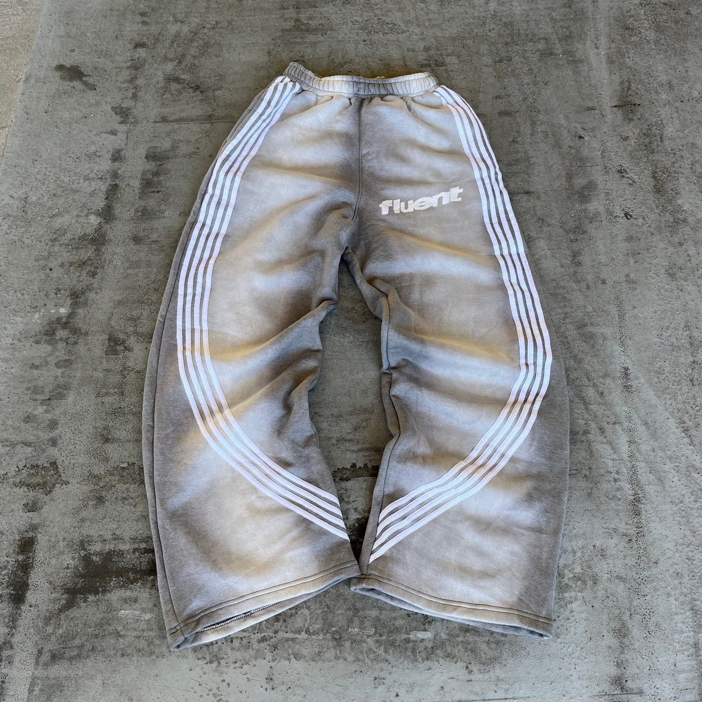 Grey Striped Sweatpants