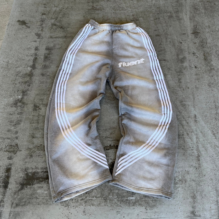Grey Striped Sweatpants