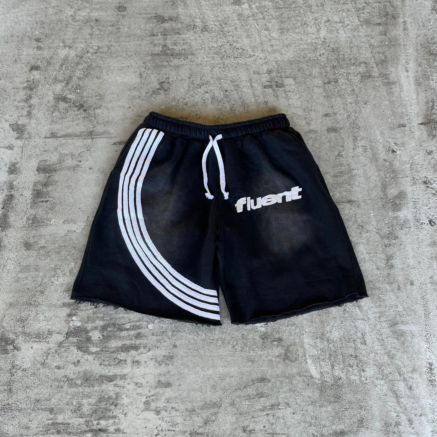 Black Striped Shorts