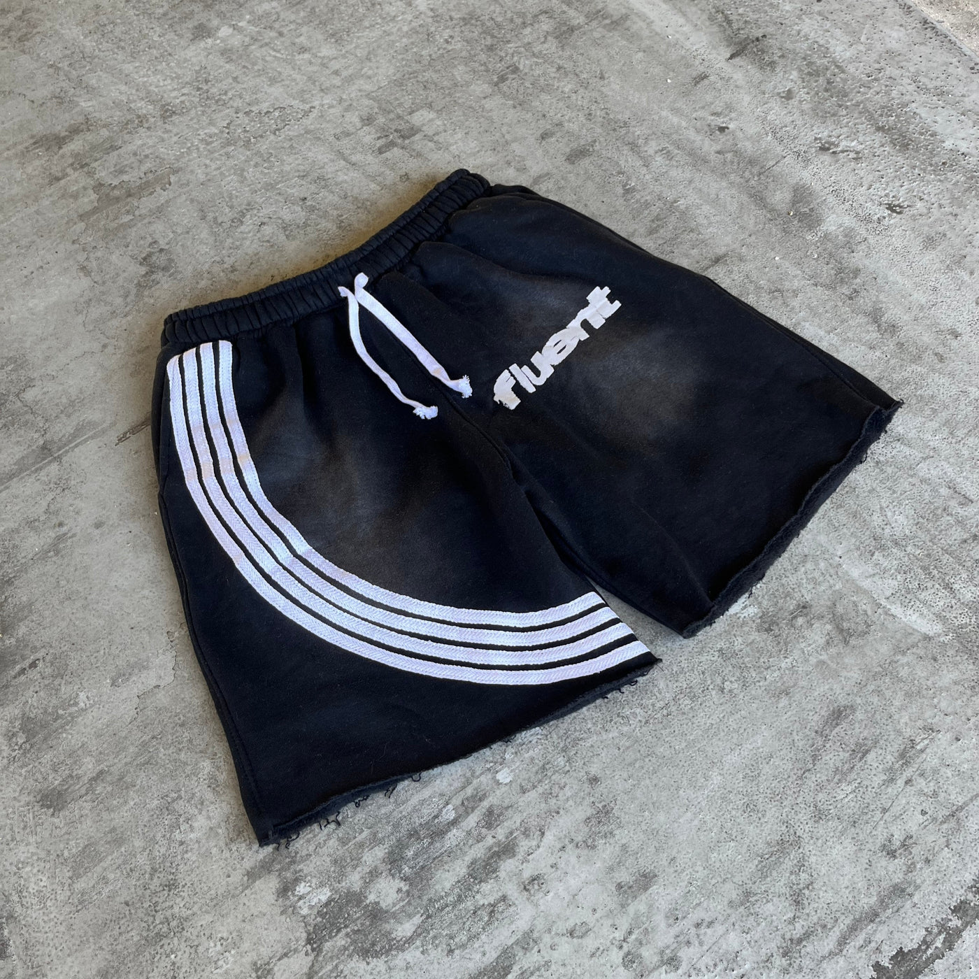 Black Striped Shorts